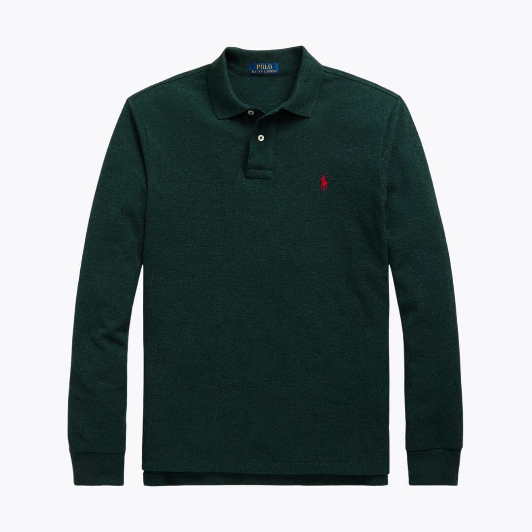 RL Mesh Langarm-Poloshirt