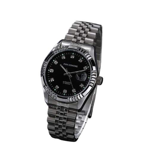 Pinke Cohome Automatikuhr