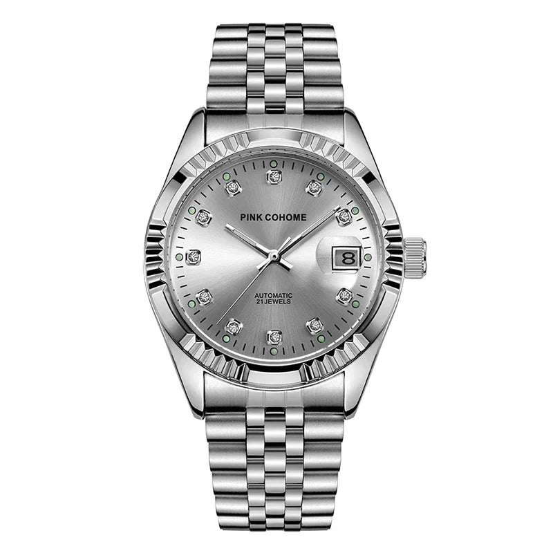 Pinke Cohome Automatikuhr