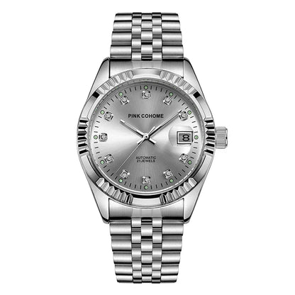 Pinke Cohome Automatikuhr