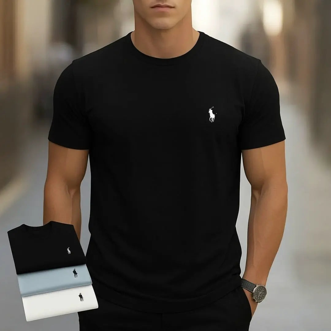 Jeweils 3 Prämien-RL-T-Shirts™