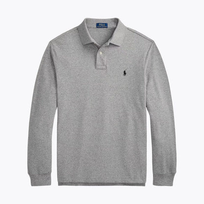 RL Mesh Langarm-Poloshirt 