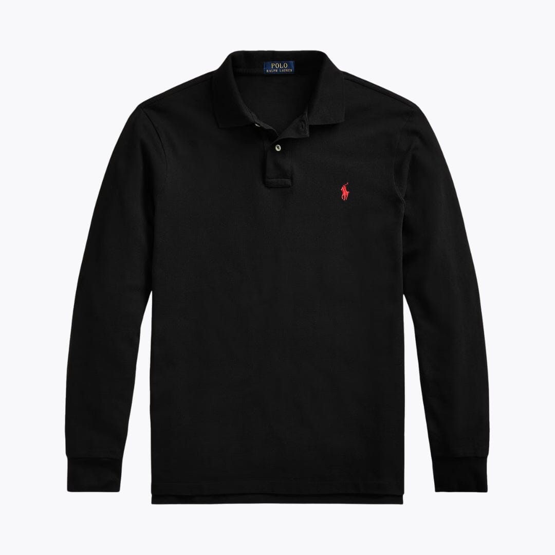 RL Mesh Langarm-Poloshirt 