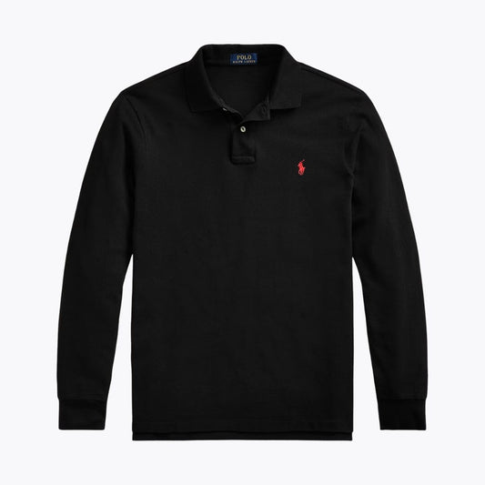 RL Mesh Langarm-Poloshirt 