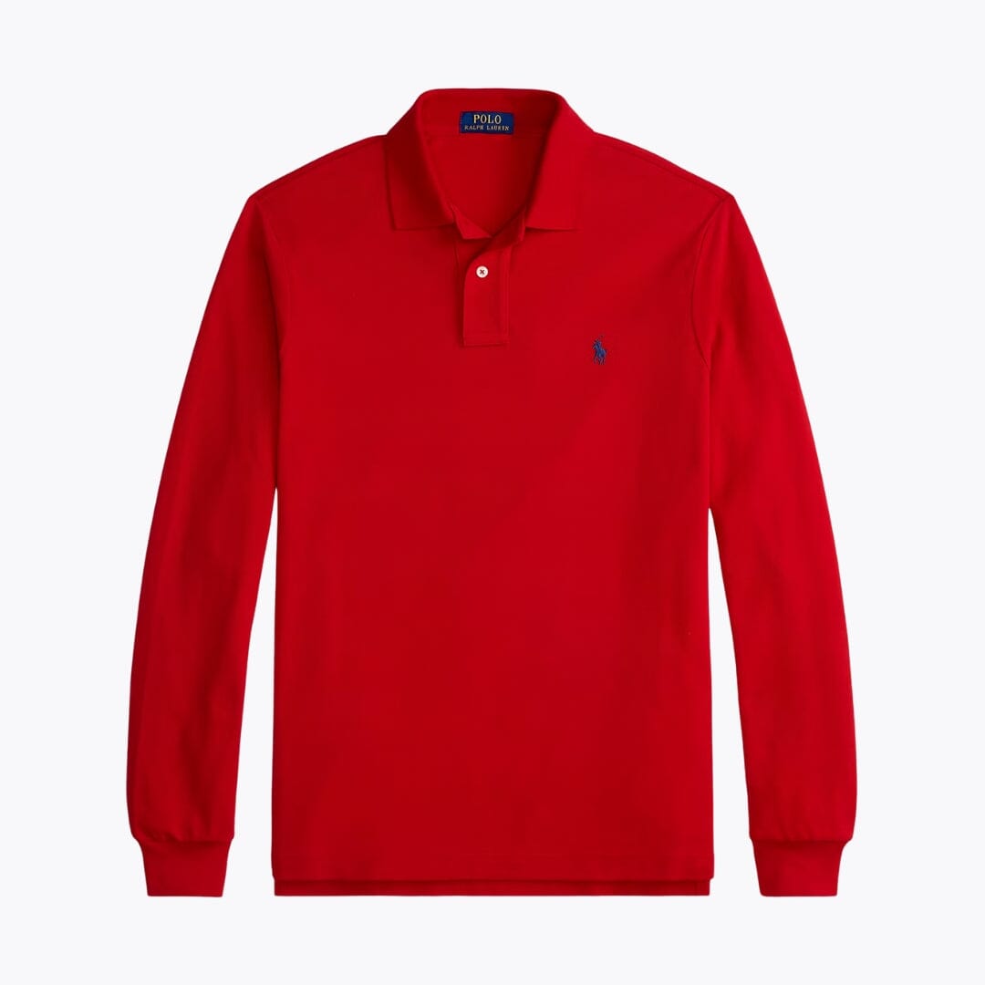 RL Mesh Langarm-Poloshirt 